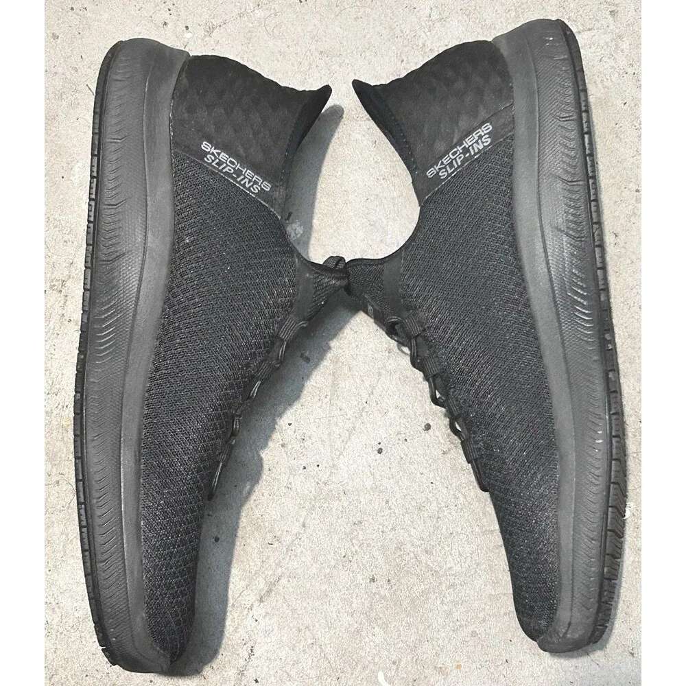 Skechers Hands Free Slip-ins Work Summits Colsin Men's 9 Black Shoes 200205